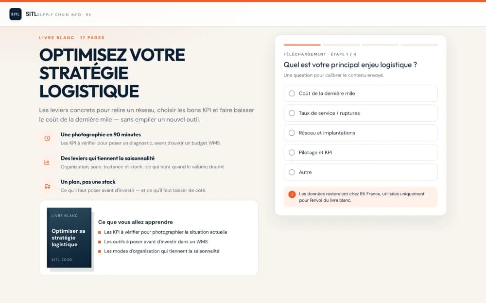 Landing page optimisée du salon SITL