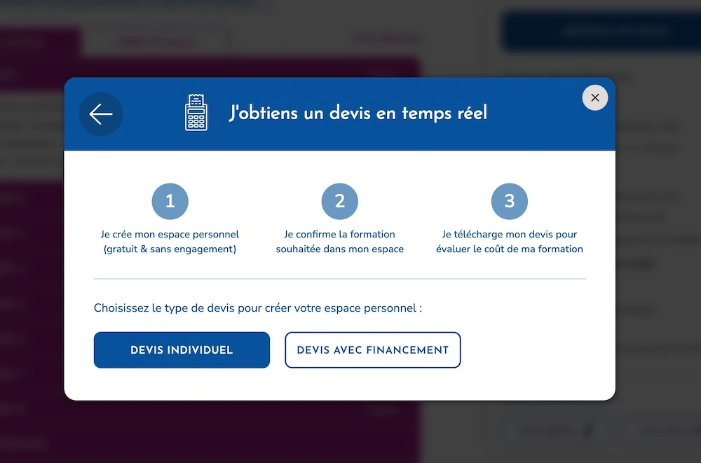 Landing page du mini-site SEA