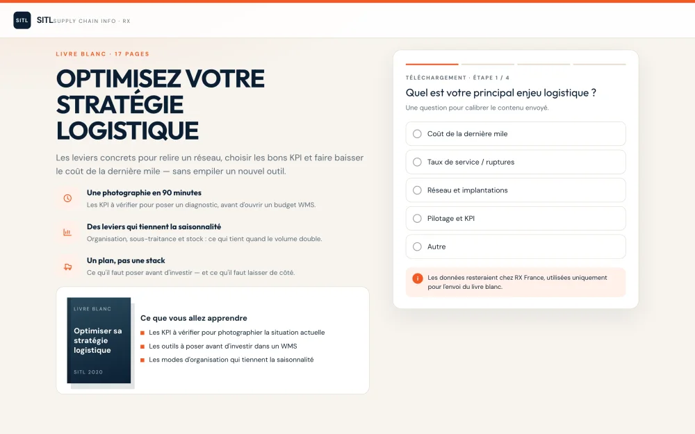 Landing page optimisée du salon SITL